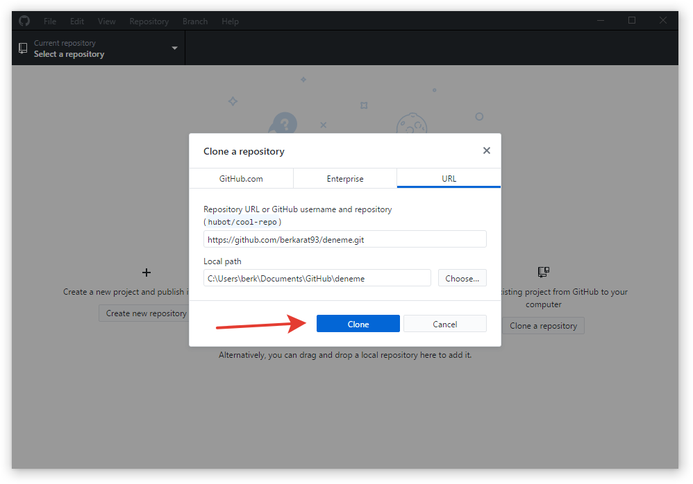 Github Proje Yükleme ekran görüntüsü 6