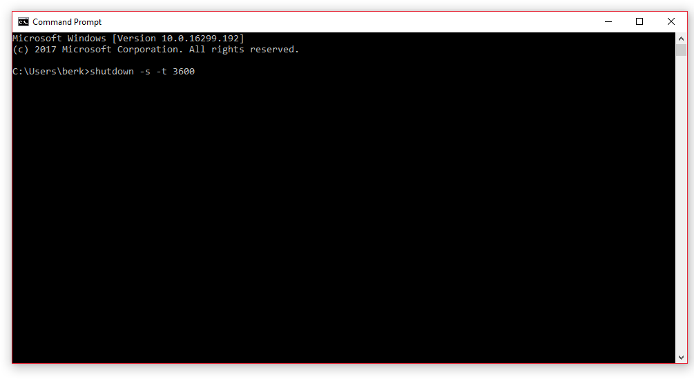 shutdown cmd
