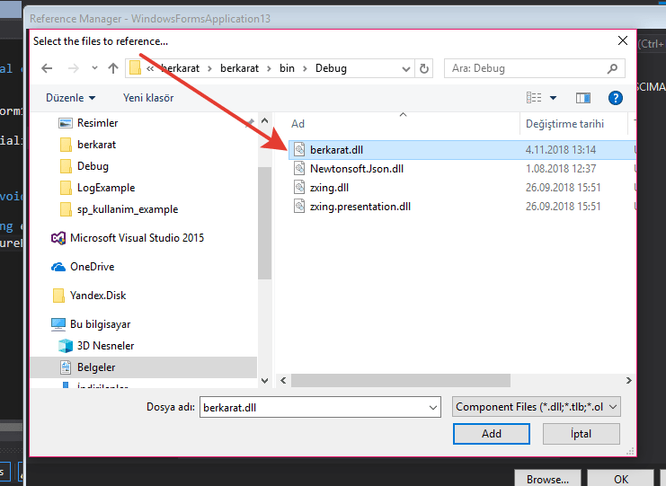 2018 11 04 14 46 58 Min - C# DLL Nedir ? DLL Oluşturma ve Kullanma