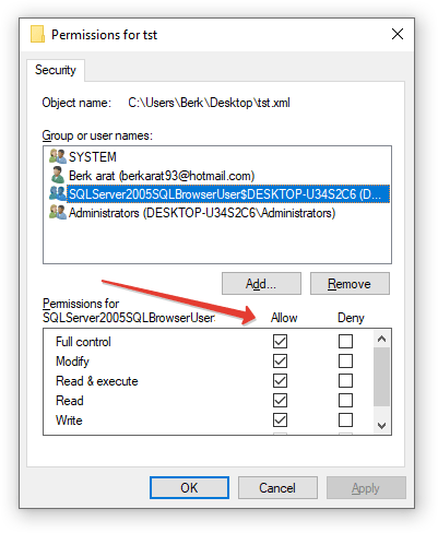 sql example